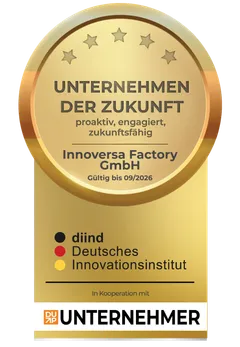 Siegel Unternehmen der Zukunft für die Innoversa Factory GmbH