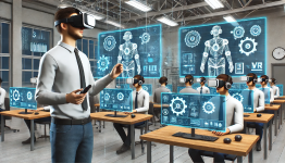 VR lessons with 3D-models on digital displays